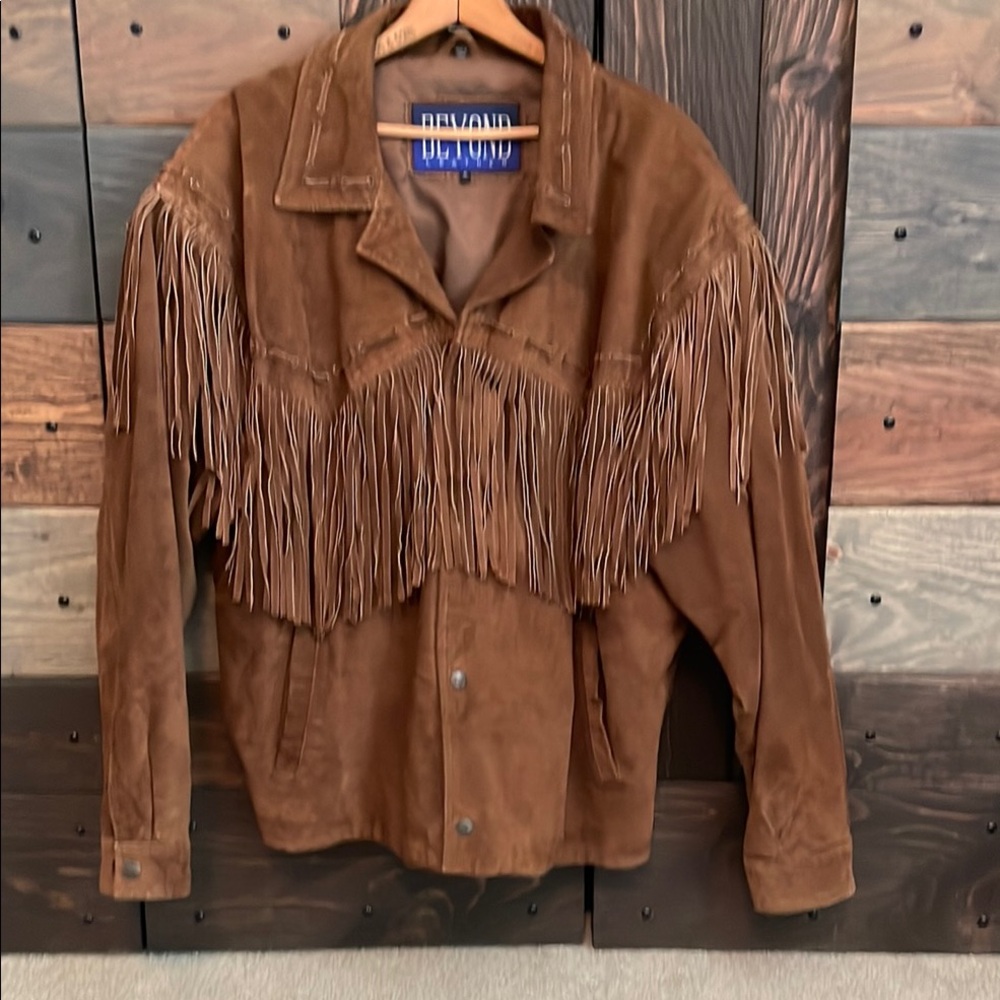 Brown Fringe Suede Jacket